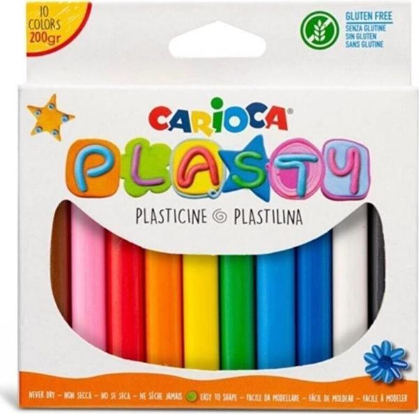 Carioca Plasty Kurumayan Oyun Hamuru 10 Renk - 200 gr - Image 1