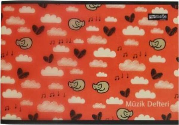Umur Mynote A5 Müzik Defteri Kendinden Kaplı Desenli - Image 1