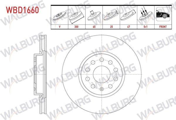 Walburg Fren Dıskı On Havalı 5 Bjn 300X25X65X47 Mg Zs Suv Ev (Csa7001) 2019- - Image 1