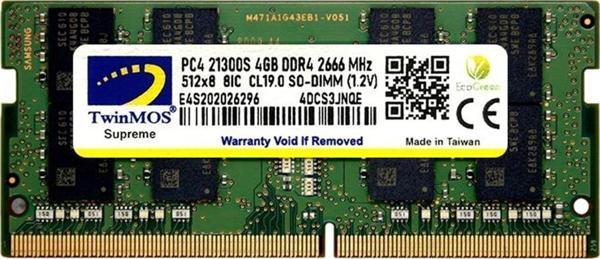TwinMOS Ddr4 4gb 2666mhz Notebook Ram - Image 1