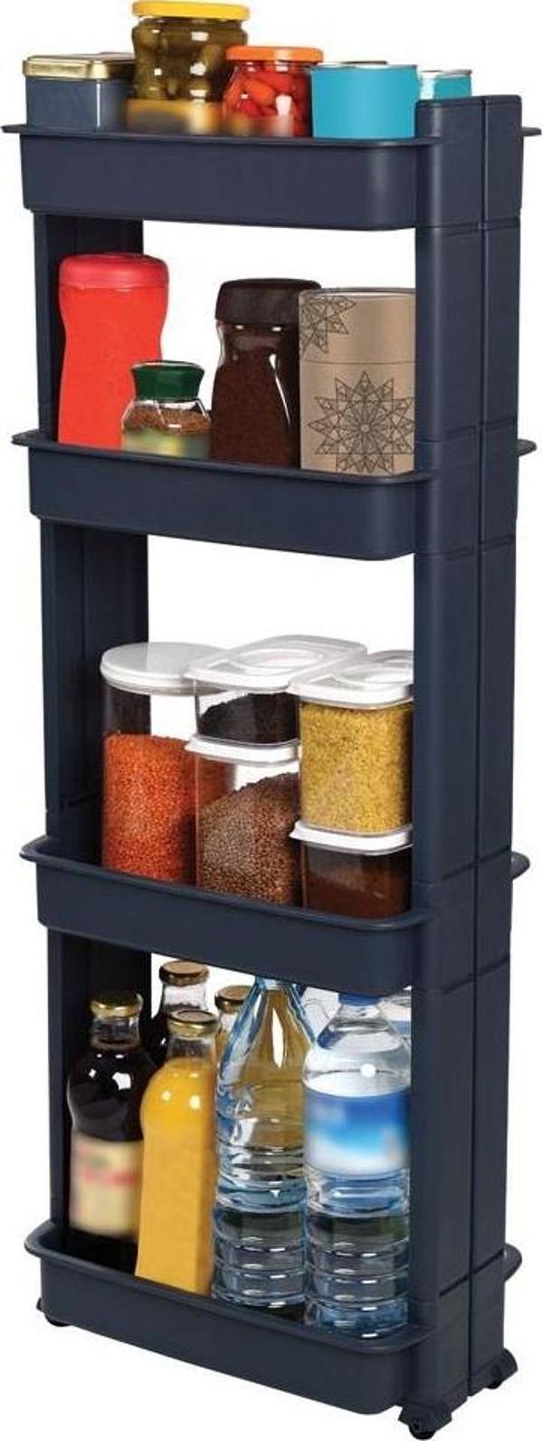 Motek MR-04 4'lü Raf Çok Amaçlı Dekoratif Modern Organizer Antrasit - Image 1