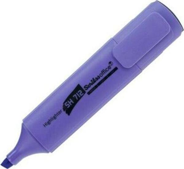 Scrikss SH-712 Fosforlu Kalem Tüm Renkler-12Li Kutu Mor - Image 1