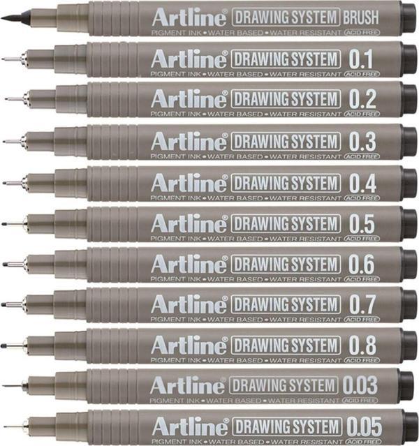 Artline Drawing System Teknik Çizim Kalemi 11'li Tam Set - Image 1