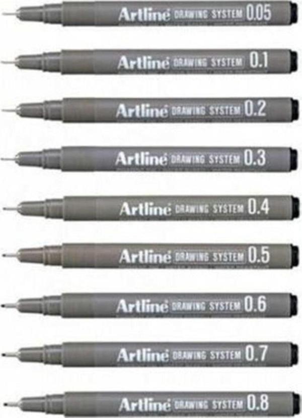 Artline Drawing System Teknik Çizim Kalemi 9'lu Tam Set - Image 1