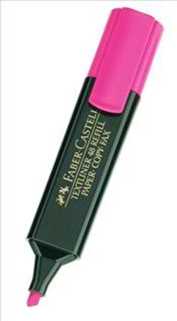 Faber-Castell Fosforlu Kalem Renk Çeşitleri Pembe - Image 1