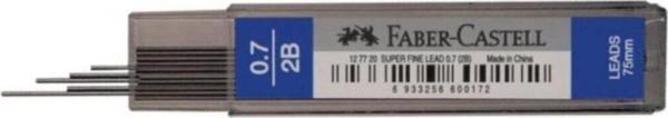 Faber-Castell Super Fine Min Siyah Kalem Ucu 0.7 mm 2b 12 Adet - Image 1
