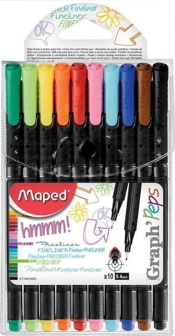Maped 10 Renk Graphpeps Keçeli Kalem Seti 749150 - Image 1