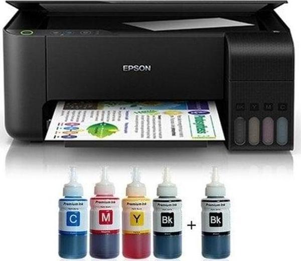 Epson Tanklı L3250 Mürekkepli Tanklı Yazıcı (1 Siyah Mürekkep Hediyeli) - Image 1