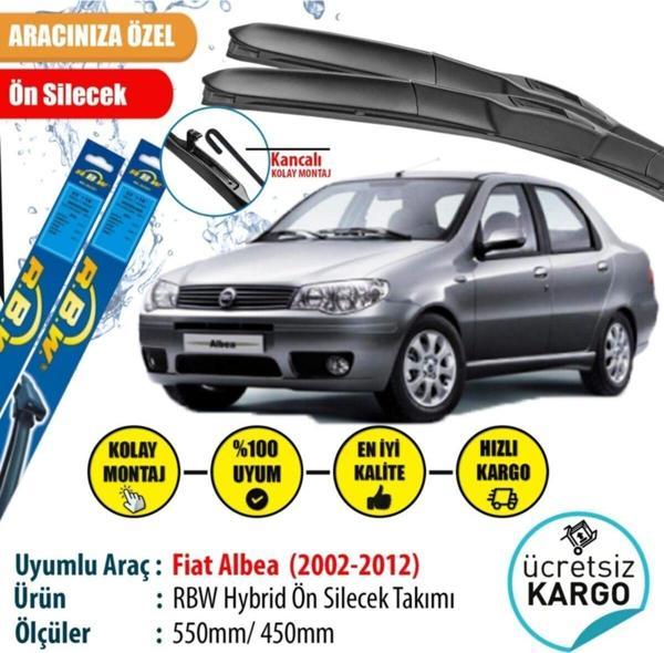 Rbw Fiat Albea 2002-2012 Uyumlu Hybrid Ön Silecek Takımı - Image 1