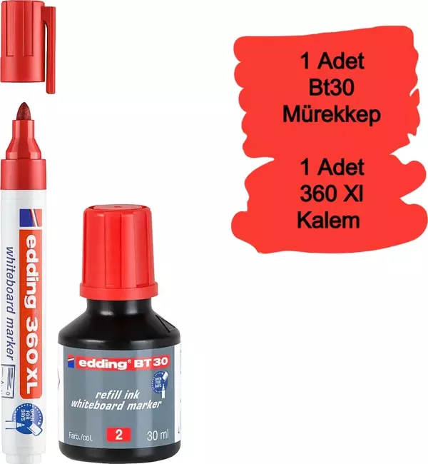 Edding Bt30 Tahta Kalemi Mürekkebi+360xl Doldurulabilir Tahta Kalemi - Image 1