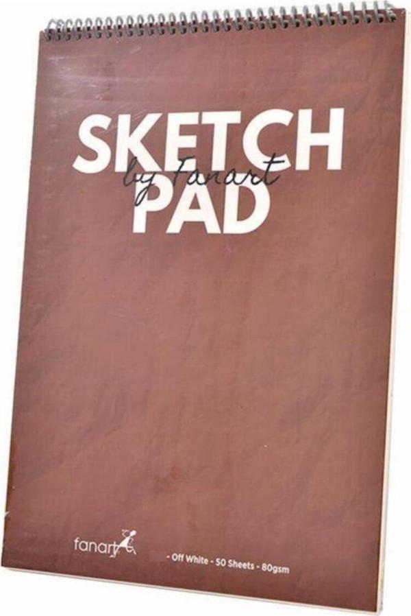 Fanart Academy Sketch Pad A3 Bordo Kapak 80 Gr 50 Yp Üstten Spiralli - Image 1