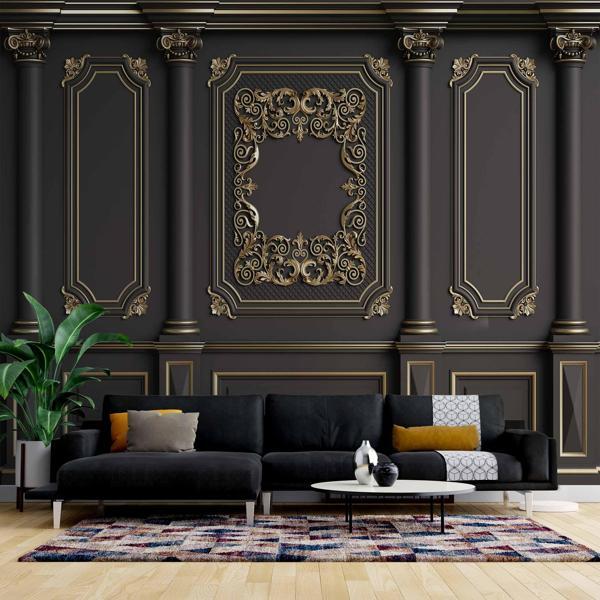 3D Altın Ağaç Duvar Kağıdı Baskı - Image 1