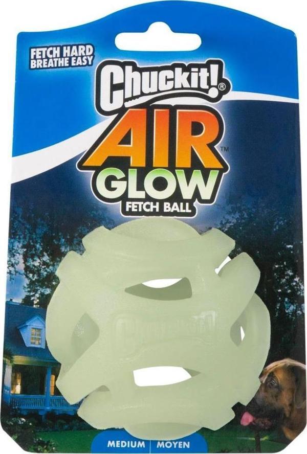 Chuckit! Max Glow Air Fetch Gece Parlayan Köpek Oyun Topu Orta Boy 6.5 Cm - Image 1