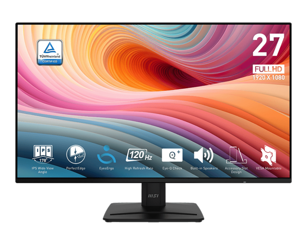 MSI 27" PRO MP271A E2 1920x1080 (FHD) FLAT IPS 120HZ 1MS ADAPTIVE-SYNC MONITOR - Image 1