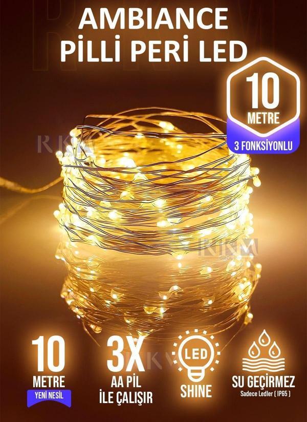 Rkmstore 10 Metre Gün Işığı 3 Foksiyonlu Peri Led Aydınlatma Dekoratif Animasyonlu - Image 1