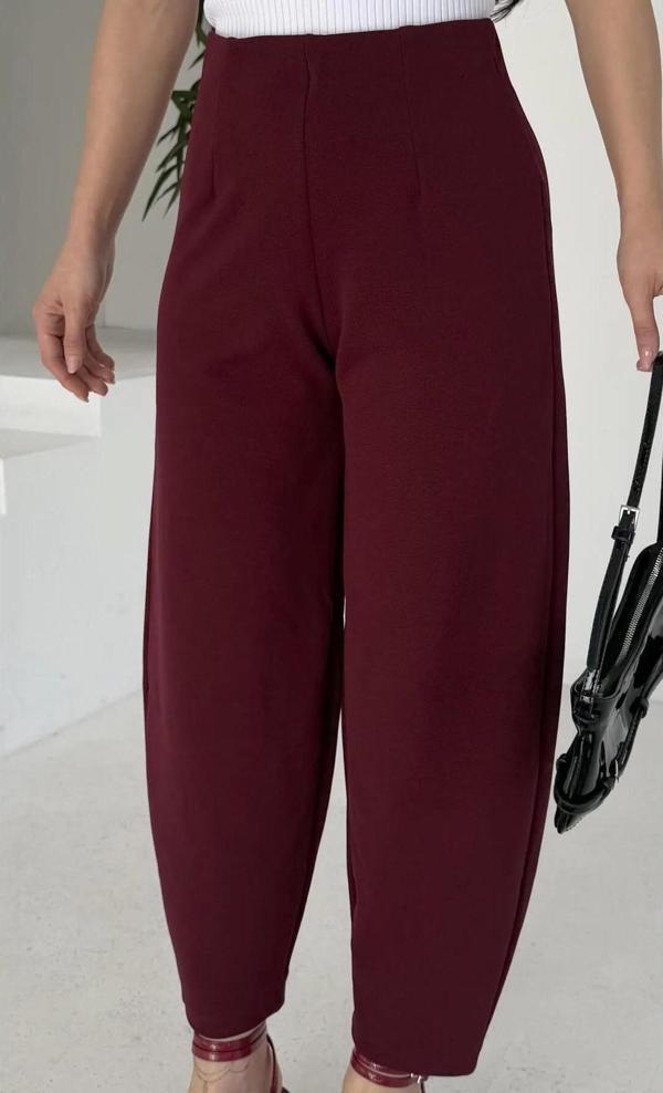 Beli Lastikli Şalvar Model Krep rahat kesim pamuklu lilkralı kumaş - Image 1