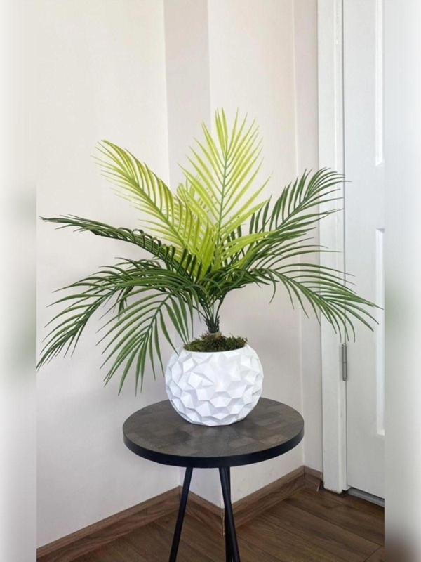 Rkmstore Yapay Çiçek Palmiye Demeti 9 Dallı Areka Yapay Bitki Salon Çiçeği 9 Yaprak 50Cm Saksı Dahil Değildir - Image 1