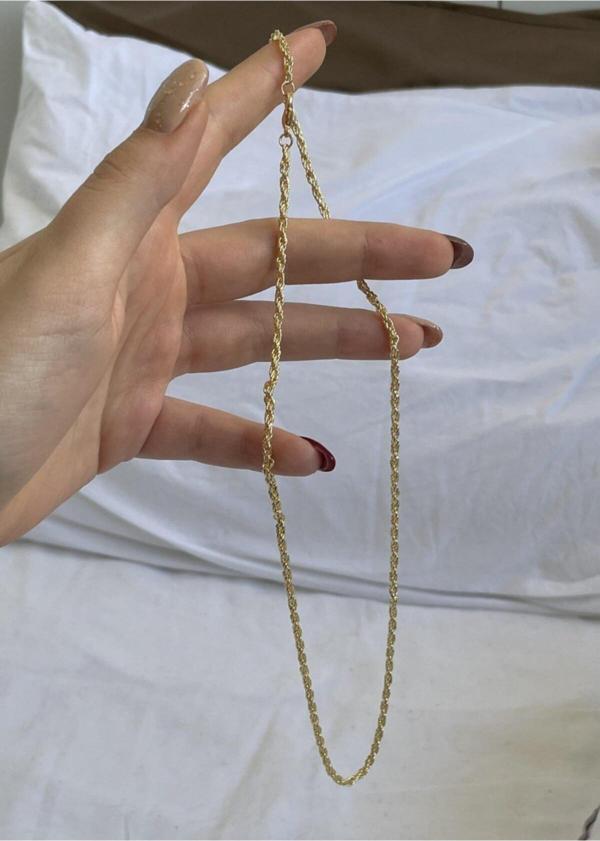 Gold Ince Burgu Kolye - Image 1