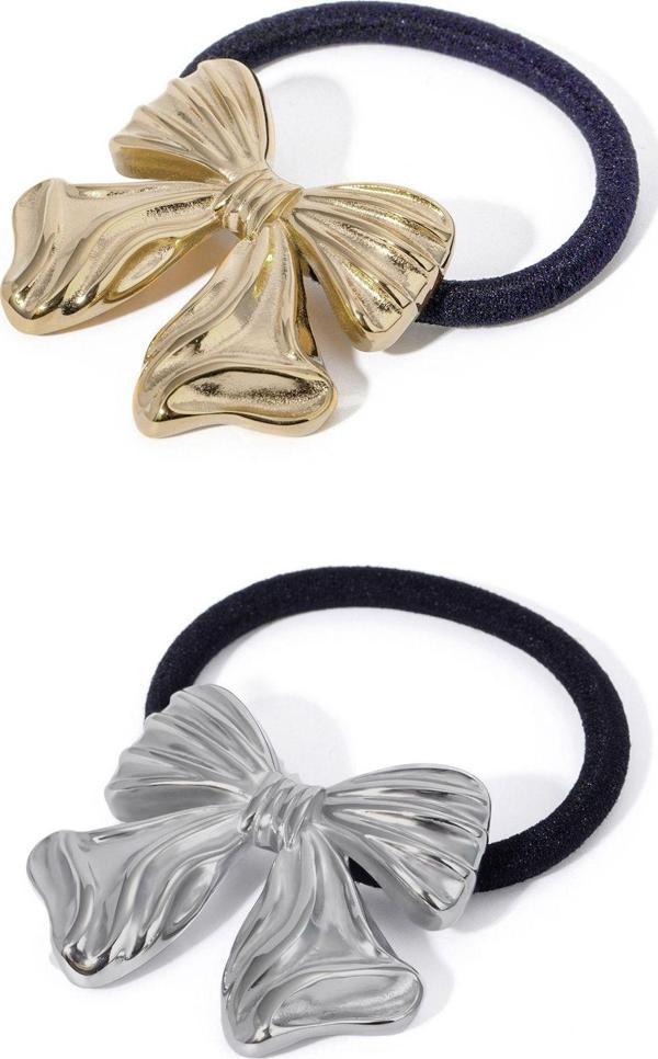 2'li Gold ve Silver Kadın Fiyonk Toka - Image 1