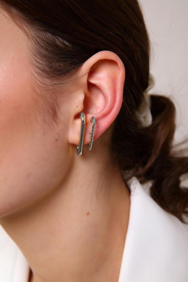 Kadın 2'li Burgu & Gümüş Cuff - Image 1