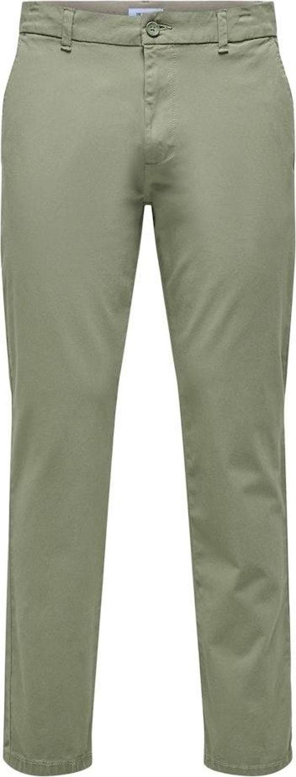 Only & Sons Erkek Regular Fit Lastikli Bel Haki Pantolon - 22029761 - Image 1