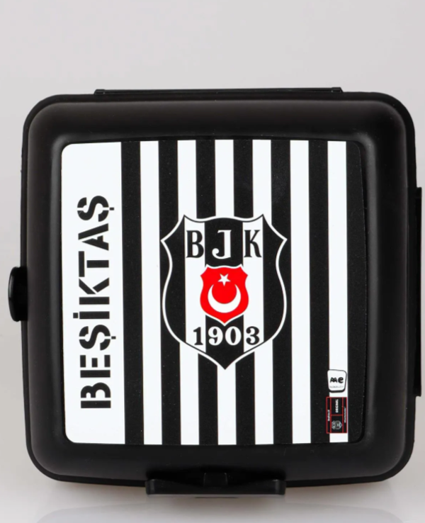 Beşiktaş Lisanslı Plastik Beslenme Kabı/Kutusu (Çizgili) - Image 1