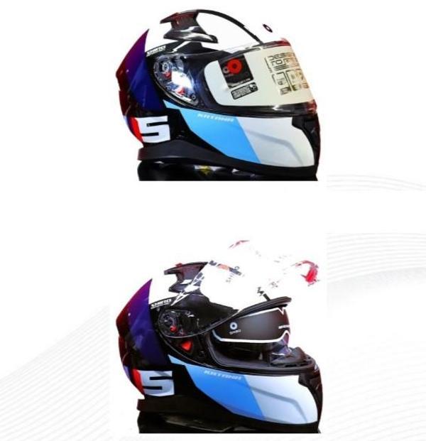 SHIRO KASK 100208 FULLFAEC KATANA SMSPORT _XL SUNVIZOR - Image 1