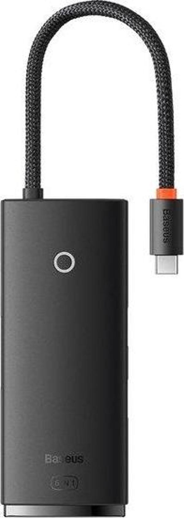 Baseus Lite 6in1 Multifonksiyonel Type-C Hub Dock Station - Image 1