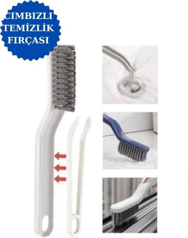 Tafce Cımbızlı Küvet Lavabo Gider Açıcı Fırça Klozet Fayans Derz Temizleme Köşe Oluk Temizlik Fırçası - Image 1