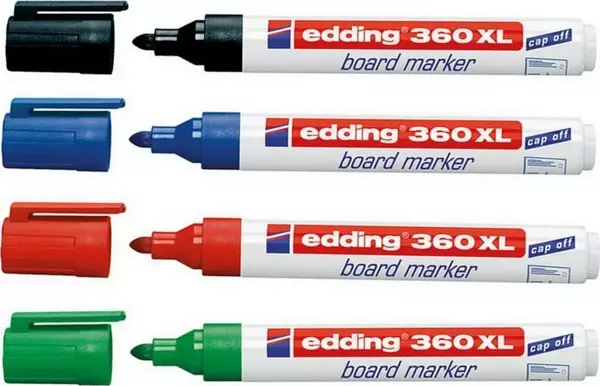 Edding 360 Beyaz Tahta Kalemi 4 Ana Renk - Image 1
