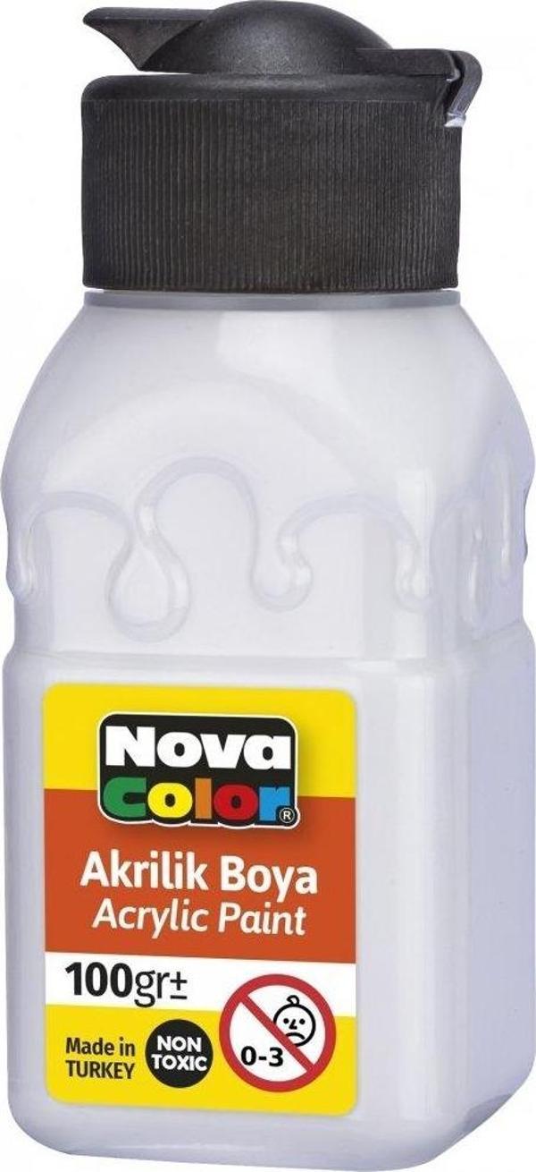 Nova Color Akrilik Boya Şişe 100 Gr Beyaz - Image 1