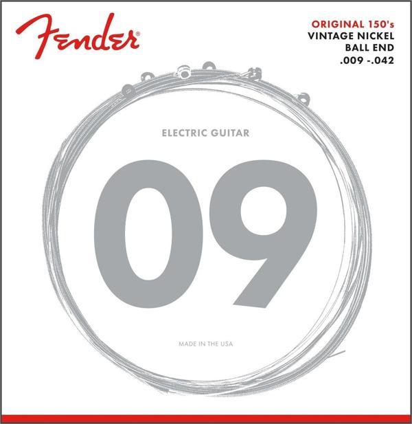 FENDER ORİGİNAL 150 GUİTAR STRİNGS PURE NİCKEL WOUND BALL END 150L GAUGES .009-.042 STRİNG SETS - (Elektro Gitar Teli) - Image 1