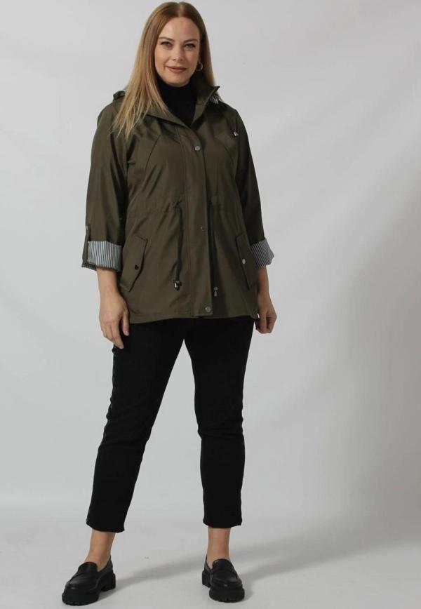 KISA ASTAR DETAYLI BONDİT TRENÇKOT HAKİ - Image 1