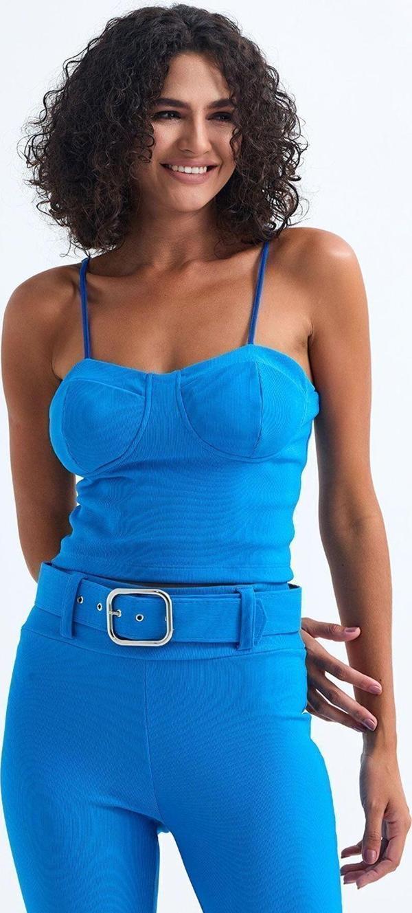 Sense Gloplu Ottman Büstiyer | Bust35268 Turkuaz - Image 1