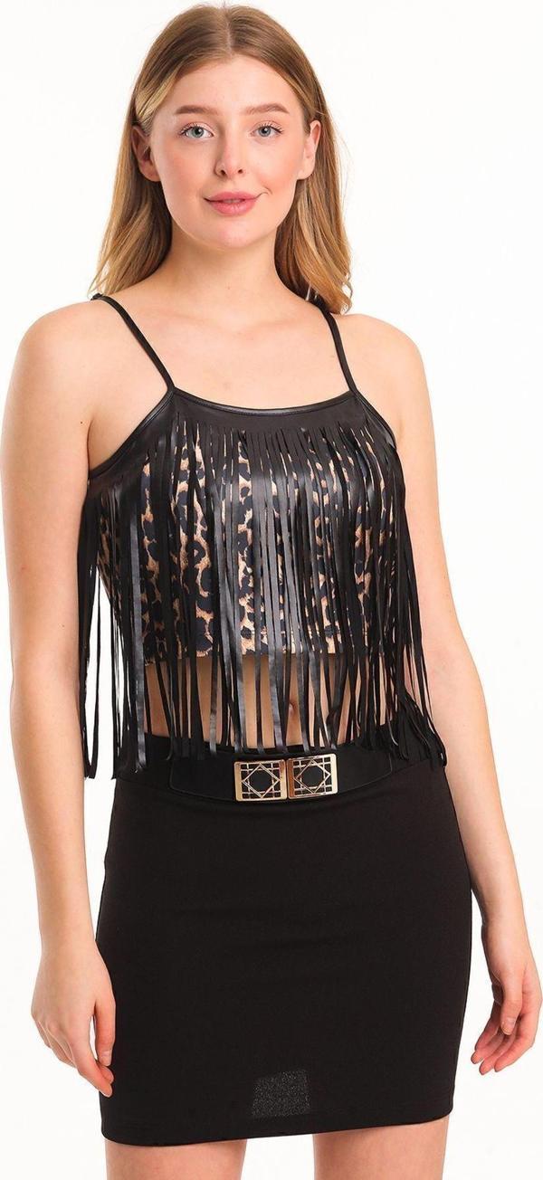 Sense Metal Toka Detaylı Scuba Krep Mini Etek | Etk33930 Siyah - Image 1