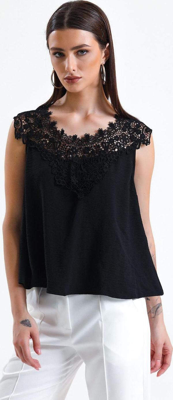 Sense Dantel Bluz Siyah - Image 1