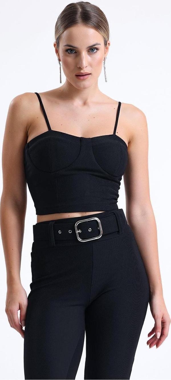 Sense Gloplu Ottman Büstiyer | Bust35268 Siyah - Image 1