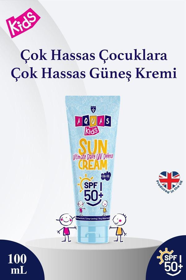 Aquas Kids SPF 50+ Sun Cream Çocuk Güneş Kremi - Image 1