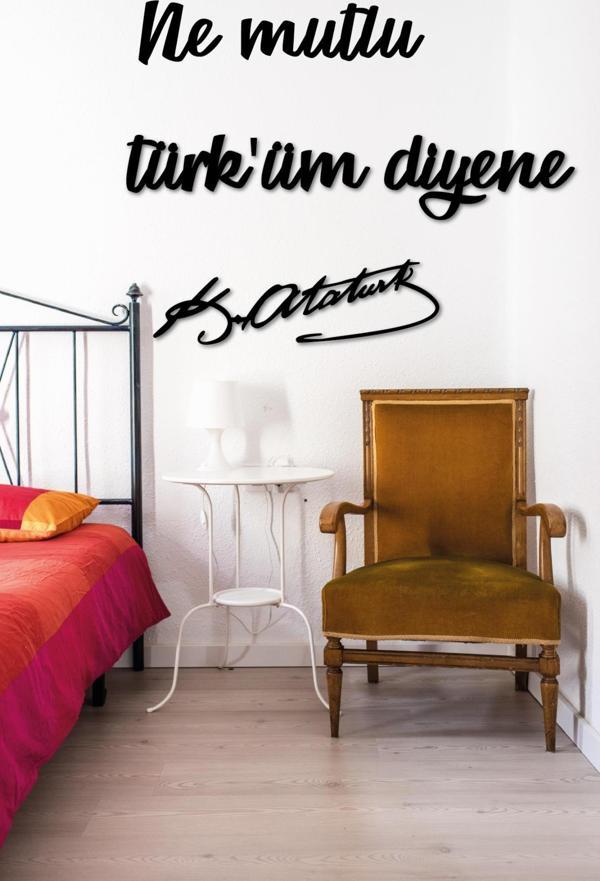 Ne Mutlu Türk'üm Diyene Mustafa Kemal Atatürk Onuncu Yıl Atatürk Sözü  - Image 1