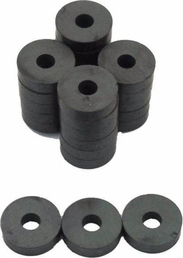 Yuvarlak Mıknatıs 30 lu Mini Mıknatıs 1.5 cm Kömür Halka Mıknatıs - Image 1