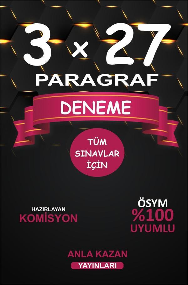 Anla Kazan Yayınları Tüm Sınavlar İçin 3X27 Paragraf Deneme Anla Kazan Yayınları - Anla Kazan Yayınları - Image 1
