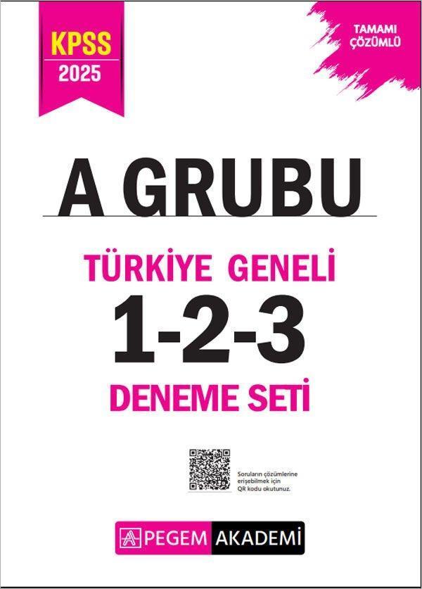 Pegem 2025 KPSS A Grubu Türkiye Geneli 3 Deneme Çözümlü (1-2-3) Pegem Akademi Yayınları - Pegem Akademi Yayıncılık - Image 1