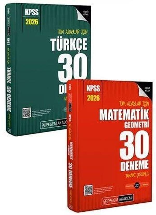 Pegem 2026 KPSS Türkçe+Matematik 60 Deneme 2 li Set Pegem Akademi Yayınları - Pegem Akademi Yayıncılık - Image 1