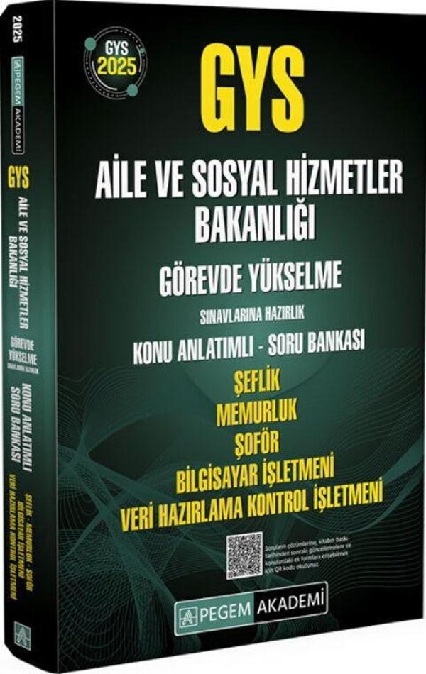 Pegem Yayınları 2025 GYS Aile ve Sosyal Hizmetler Bakanlığı Görevde Yükselme Sınavlarına Konu Anlatımlı Soru Bankası - Pegem Akademi Yayıncılık - Image 1