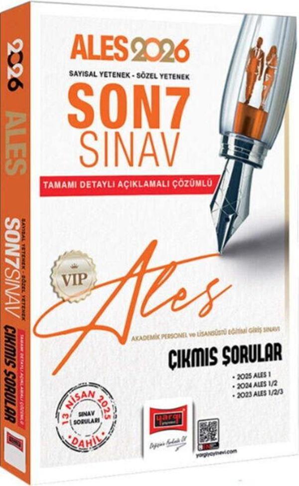 Yargı Yayınları 2026 ALES VIP Son 7 Sınav Çıkmış Sorular - Yargı Yayınları - Image 1