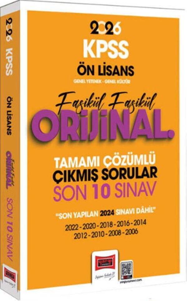 Yargı Yayınları 2026 KPSS Ön Lisans GK GY Fasikül Fasikül Orijinal Tamamı Çözümlü Çıkmış Son 10 Sınav - Yargı Yayınları - Image 1