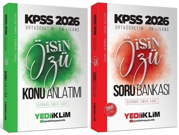 Yediiklim 2026 KPSS Lise Ortaöğretim Ön Lisans İşin Özü Konu + Soru Bankası 2 li Set Yediiklim Yayınları - Yediiklim Yayınları - Image 1