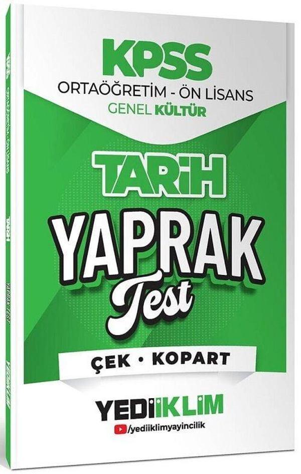 Yediiklim 2026 KPSS Lise Ortaöğretim Ön Lisans Tarih Yaprak Test Yediiklim Yayınları - Yediiklim Yayınları - Image 1