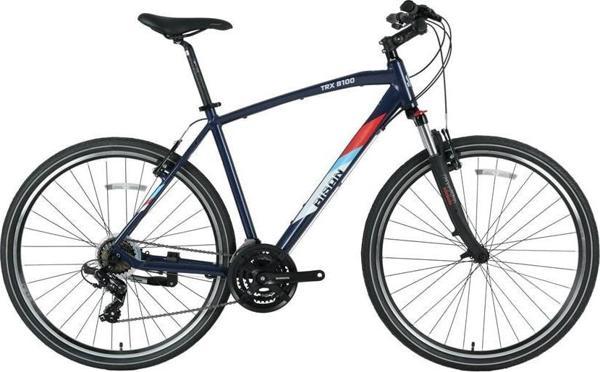BİSAN TRX 8100-23 ERKEK ŞEHİR BİSİKLETİ 50CM V 28 JANT 21 VİTES LACİVERT YEŞİL BEYAZ - Image 1