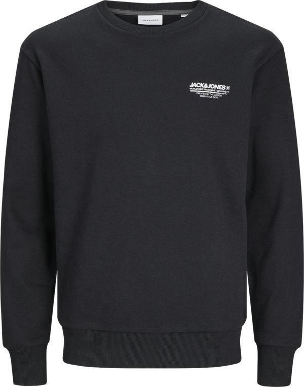 Jack & Jones Erkek Jjolıve Bisiklet Yaka Sweatshirt 12256831 Siyah - Image 1